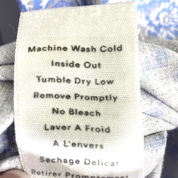 Grayson The Hero Button Up Shirt Womens XS / 1  Blue Gray Floral Cottagecore - Picture 8 of 9